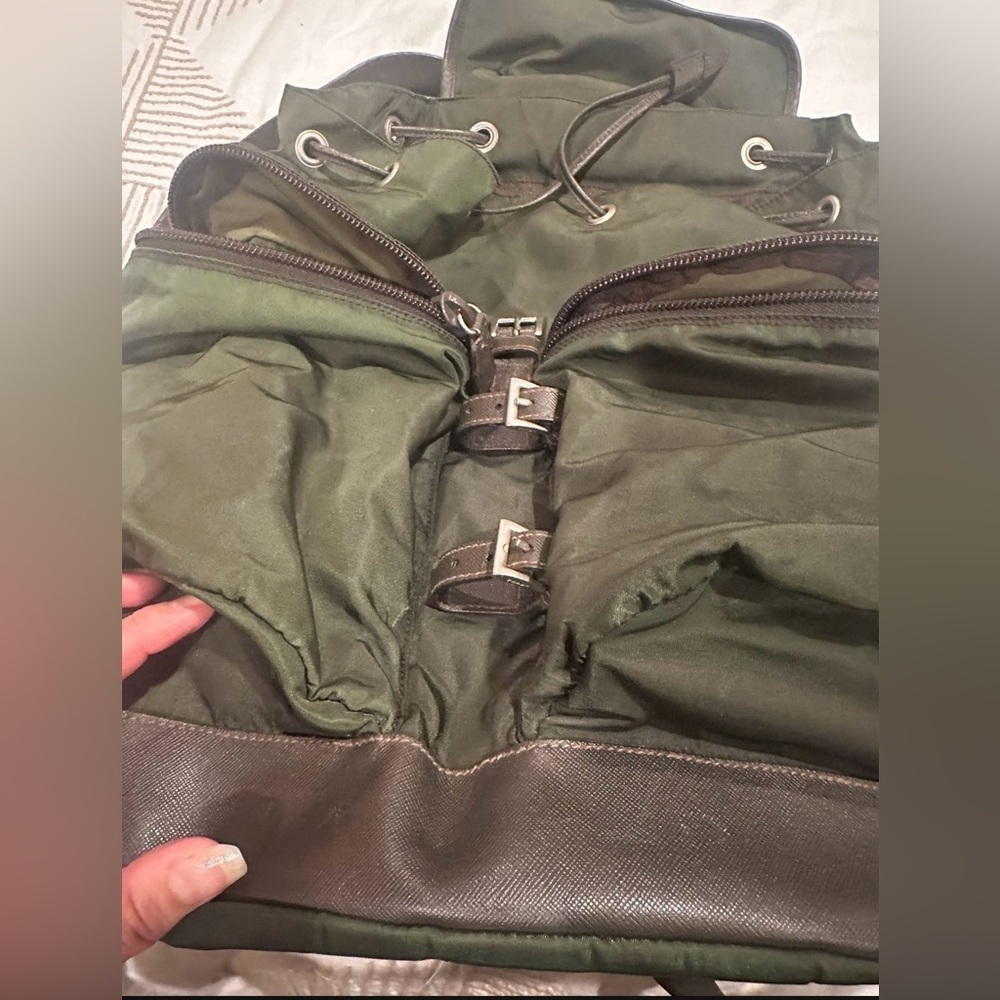 Prada Olive Green Men's Backpack - Picture 11 of 12